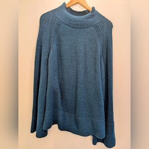 Women's Blue Turtleneck Sweater